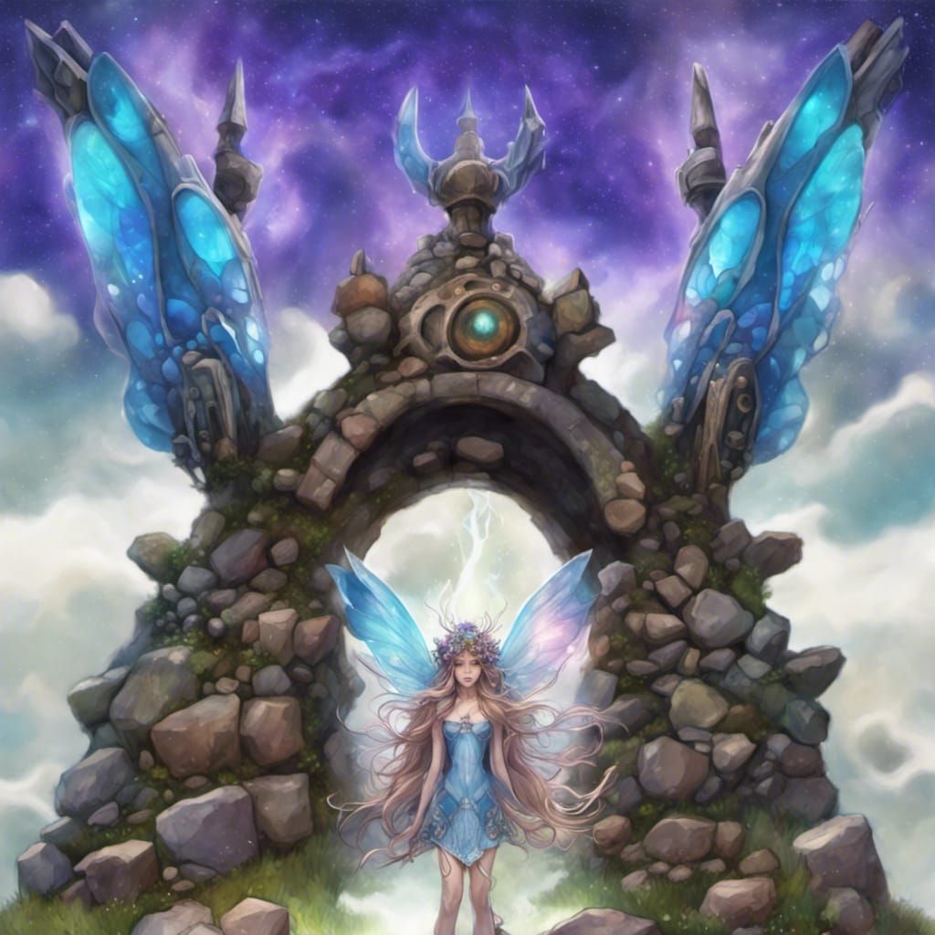 Fairy in Clockpunk Inukshuk Portal