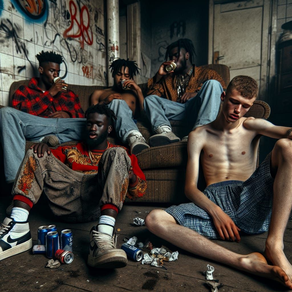 Contrasting Lifestyles in a Run-Down Apartment