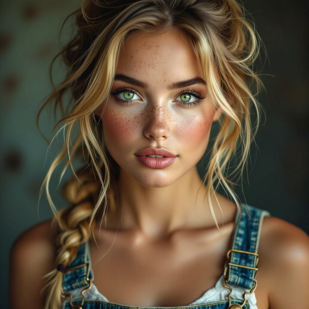 Untamed Beauty: A Photorealistic Portrait of a Woman