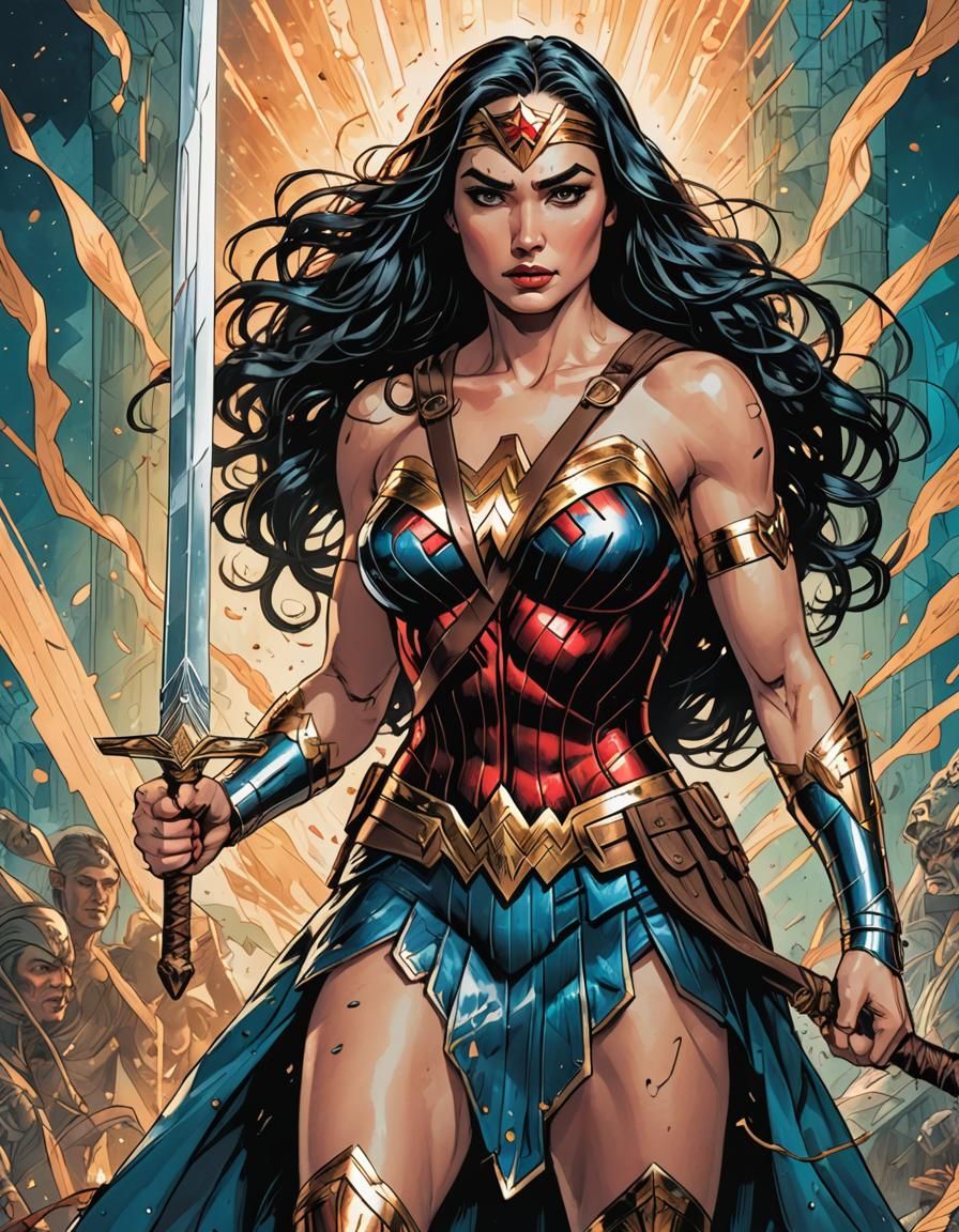 Wonder Woman: Amazon Princess in Comic Art Style
