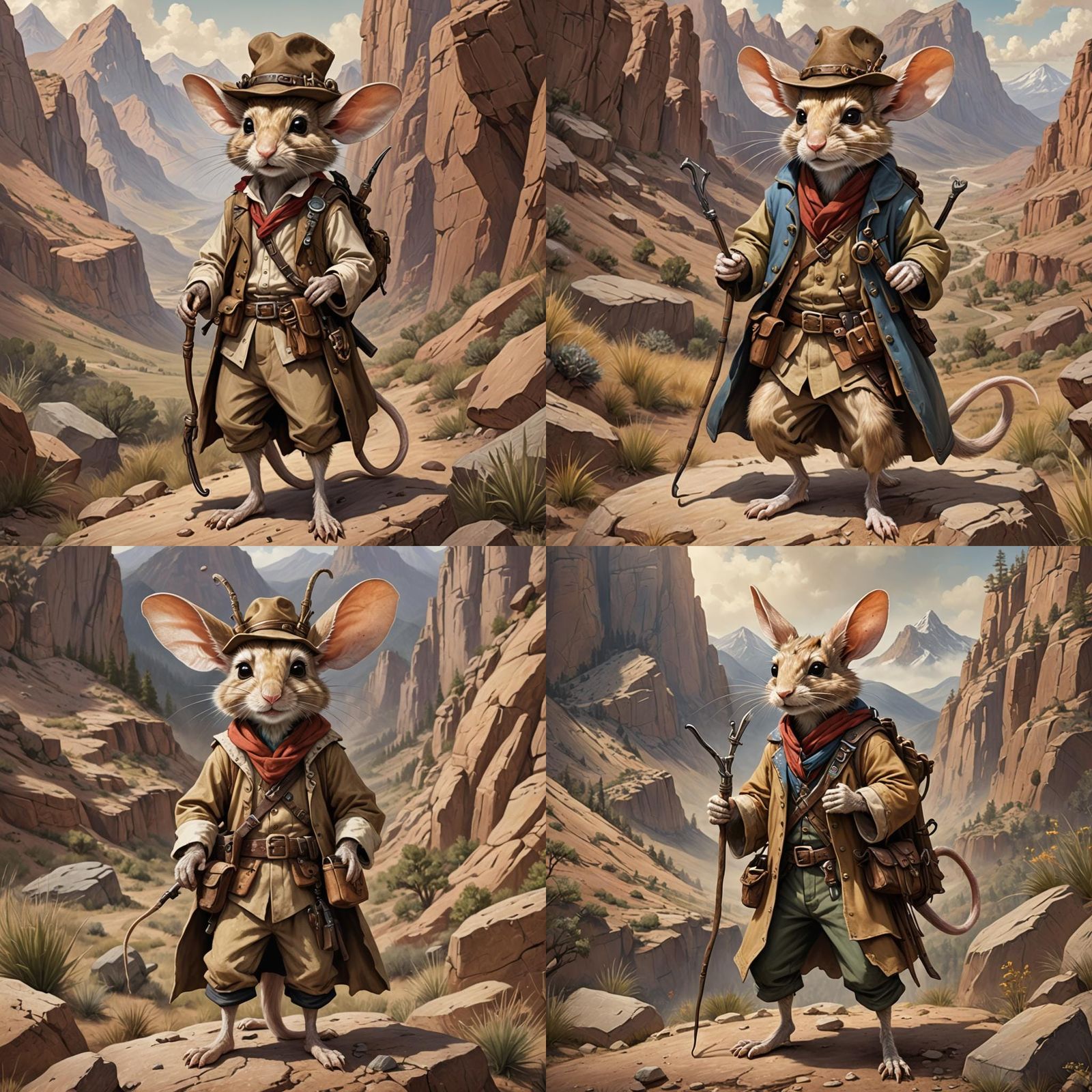 Anthropomorphic Jerboa as Mountain Man