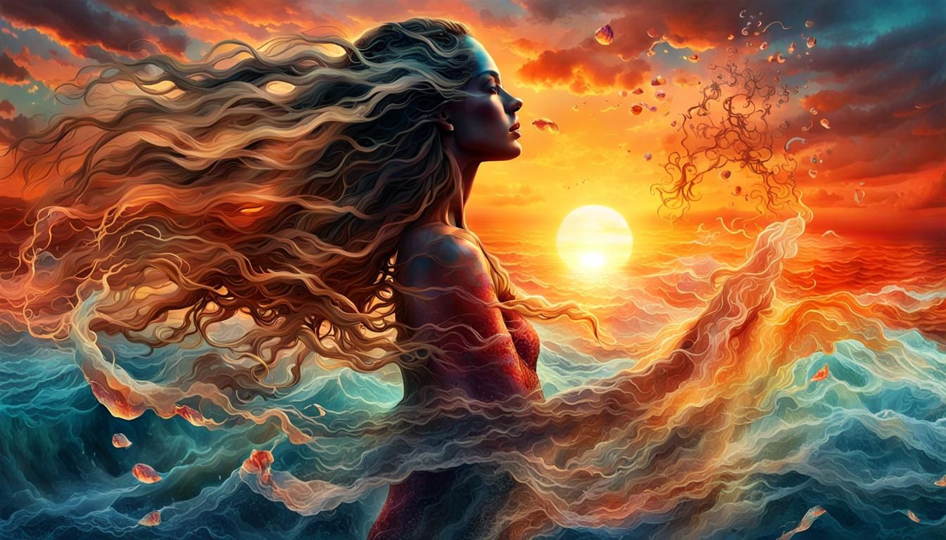 Surreal Digital Collage: Gratitude and Cleansing