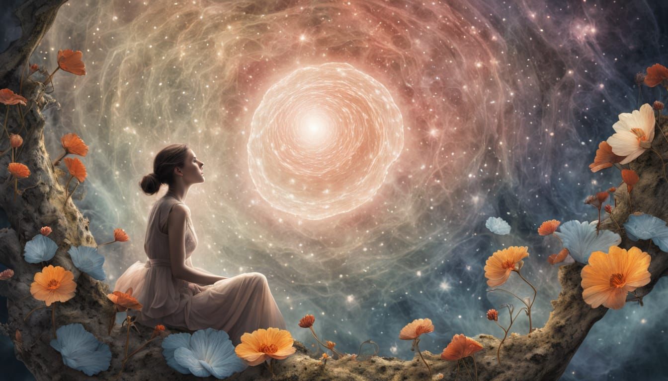 Ethereal Silhouette Formed by Sunlight Rays