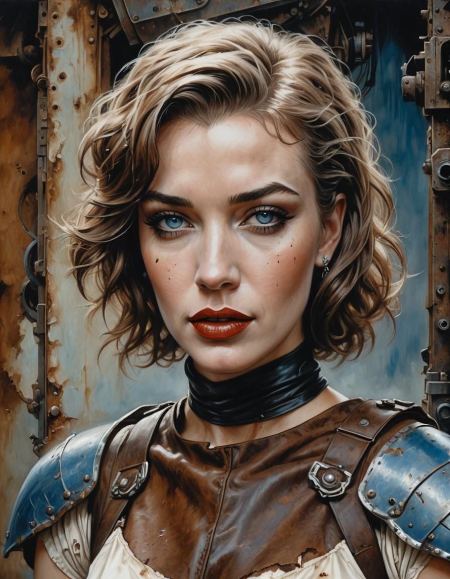 Marilyn Monroe Brunette in Post-Apocalyptic World