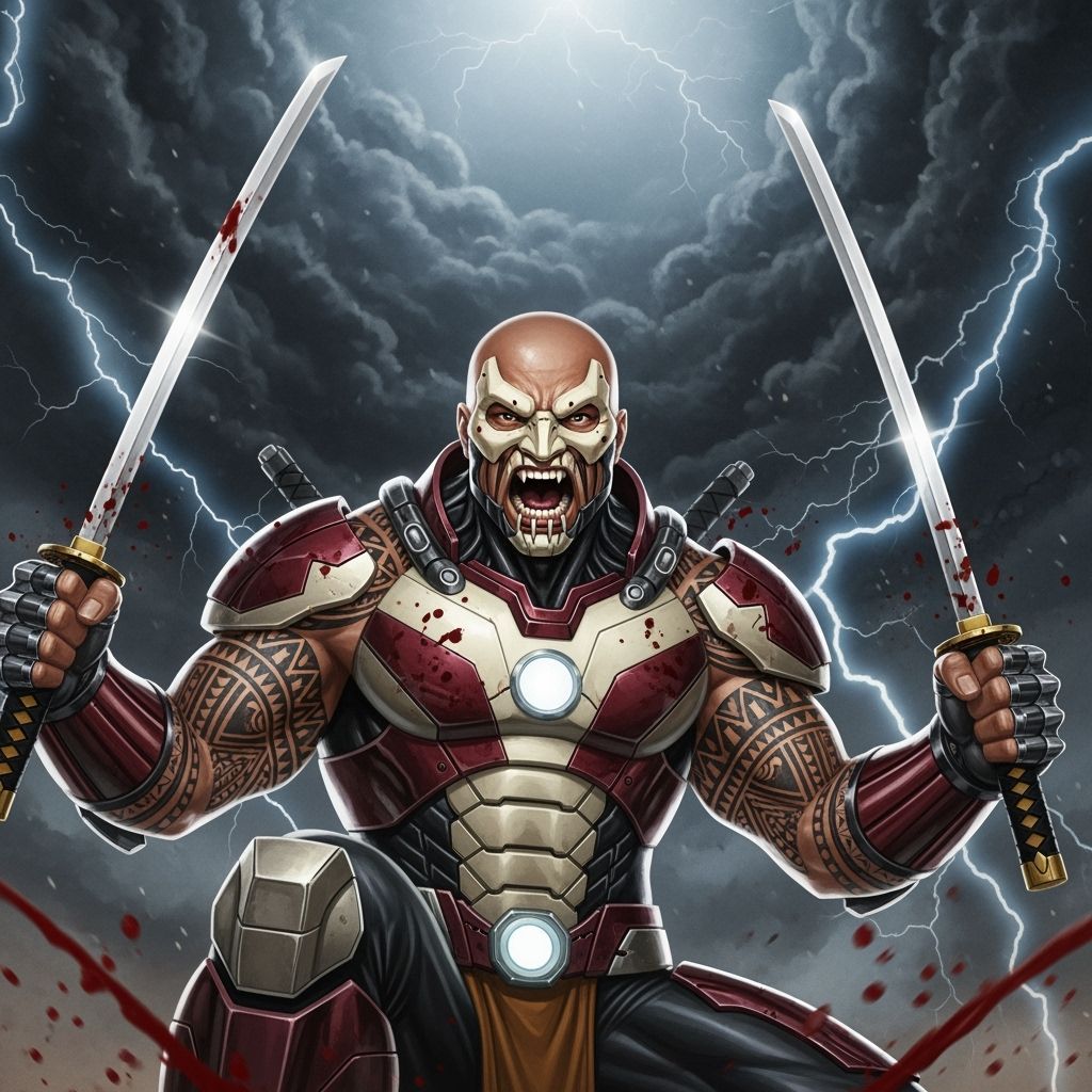 Tongan Superhero Supreme-X in Jim Lee Style