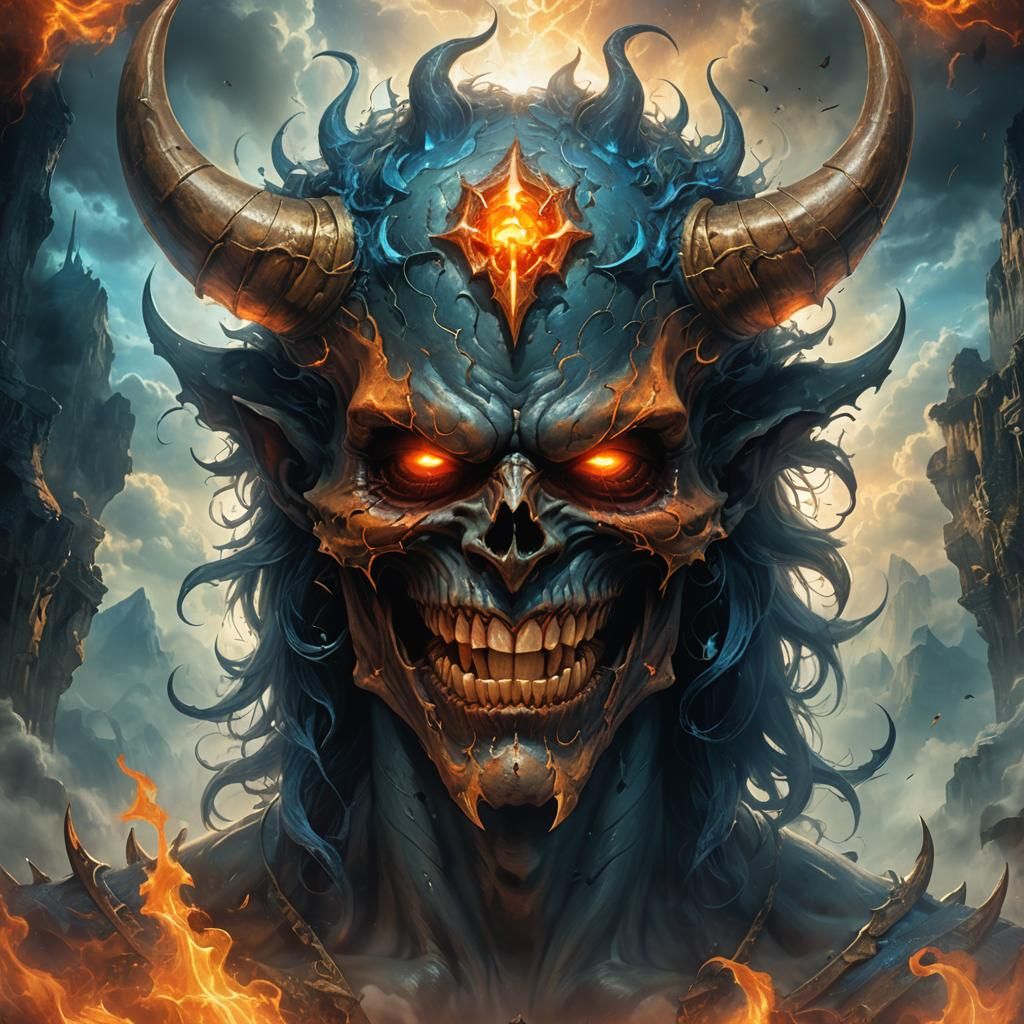 Hellish Heaven: Devil Face with Heaven Inside