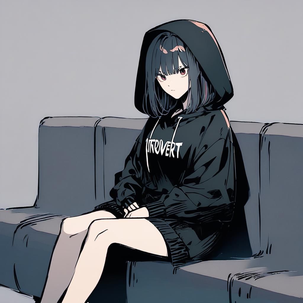 Girl in Hoodie: A Study in Introversion