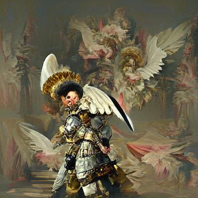 Baroque Angel Warrior in Digital Painting