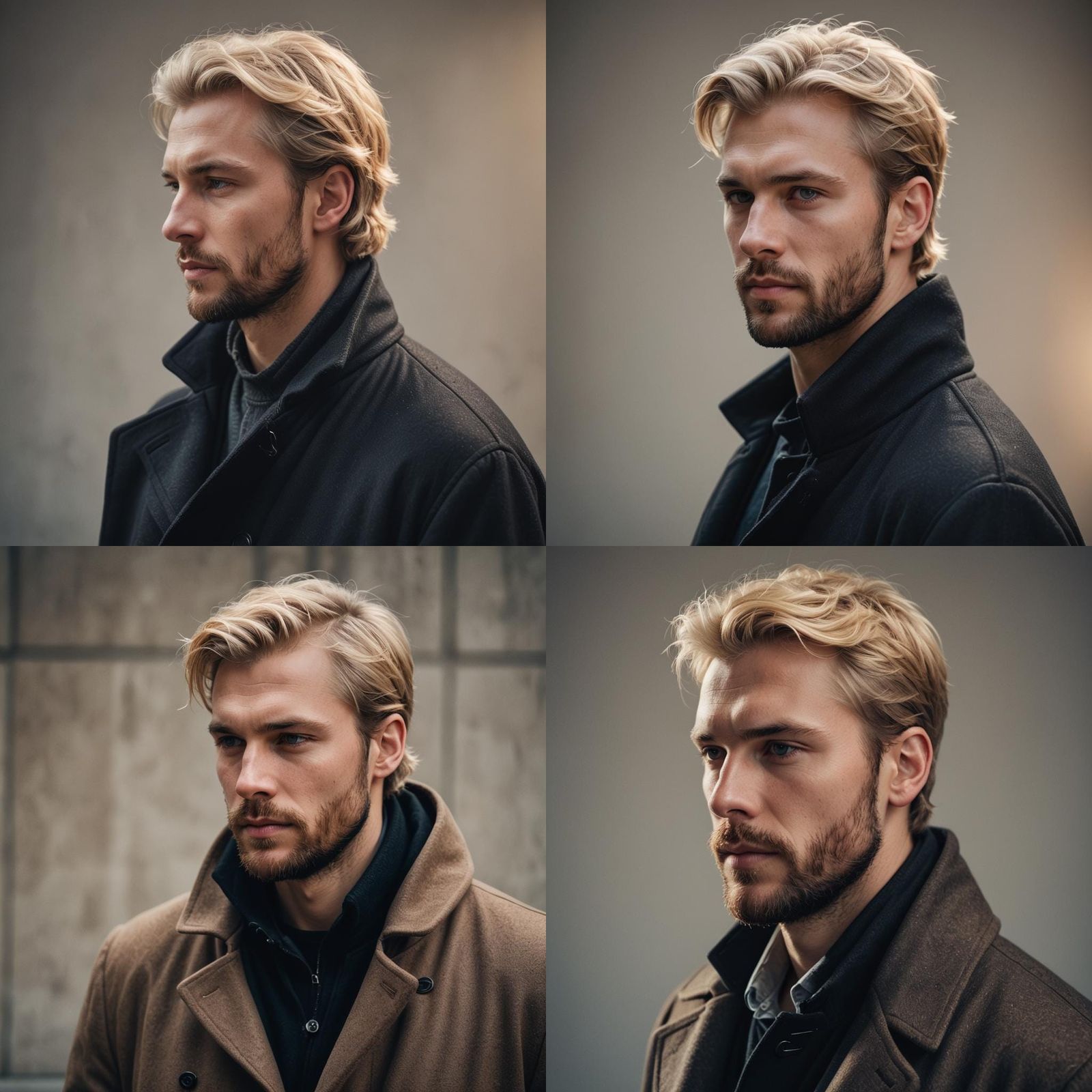 Handsome Scandinavian Man Portrait in Soft Lighting