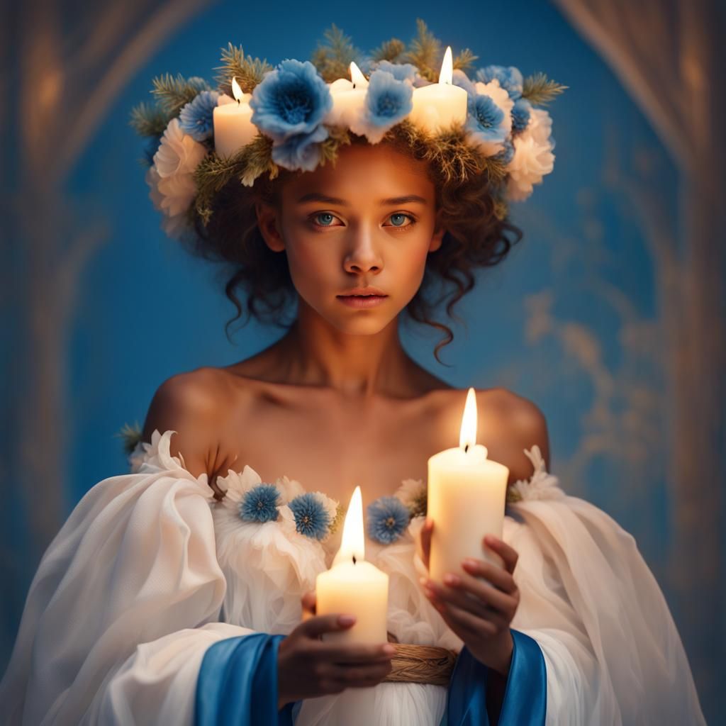 St. Lucia Day Celebration with Candle Wreaths