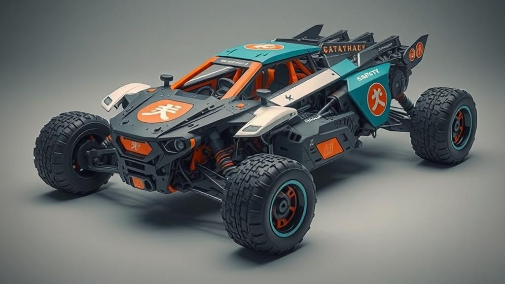 Cyberpunk Buggy with Japanese Logos