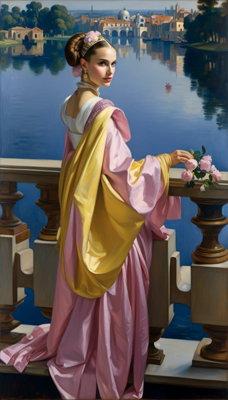 Padmé Amidala Portrait in Vermeer Style