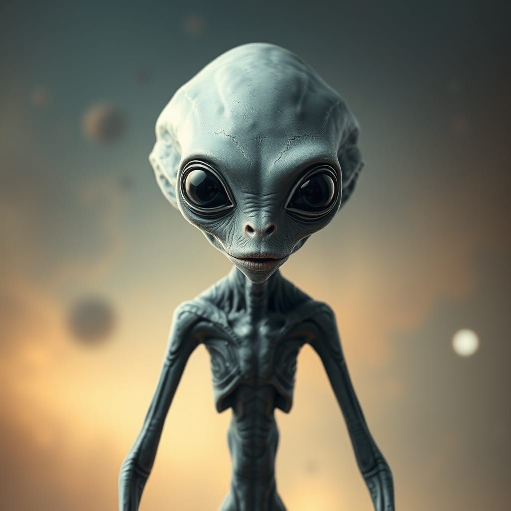 Ethereal Alien Portrait in Surreal Cosmic Style