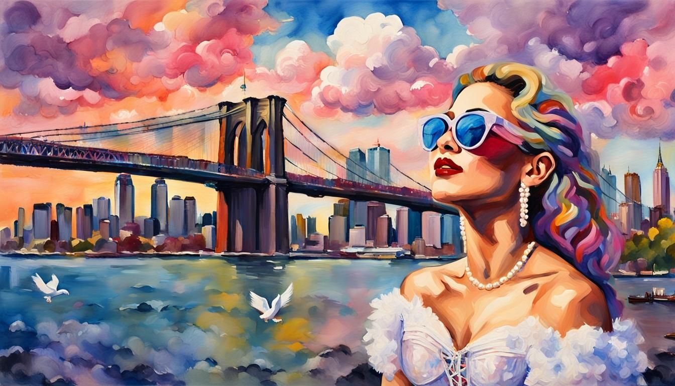 Singer in White Corset: Impressionist Gouache Masterpiece