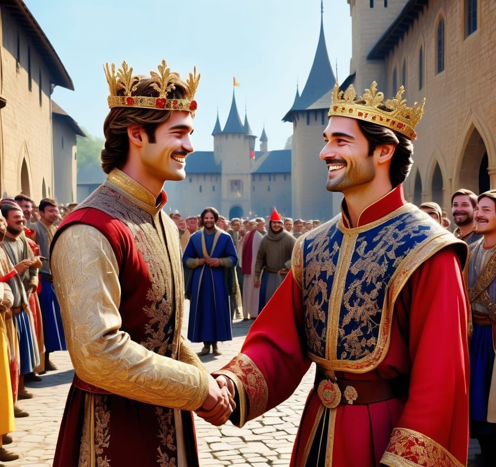 Gay Princes in Fairy-Tale Kingdom Palace