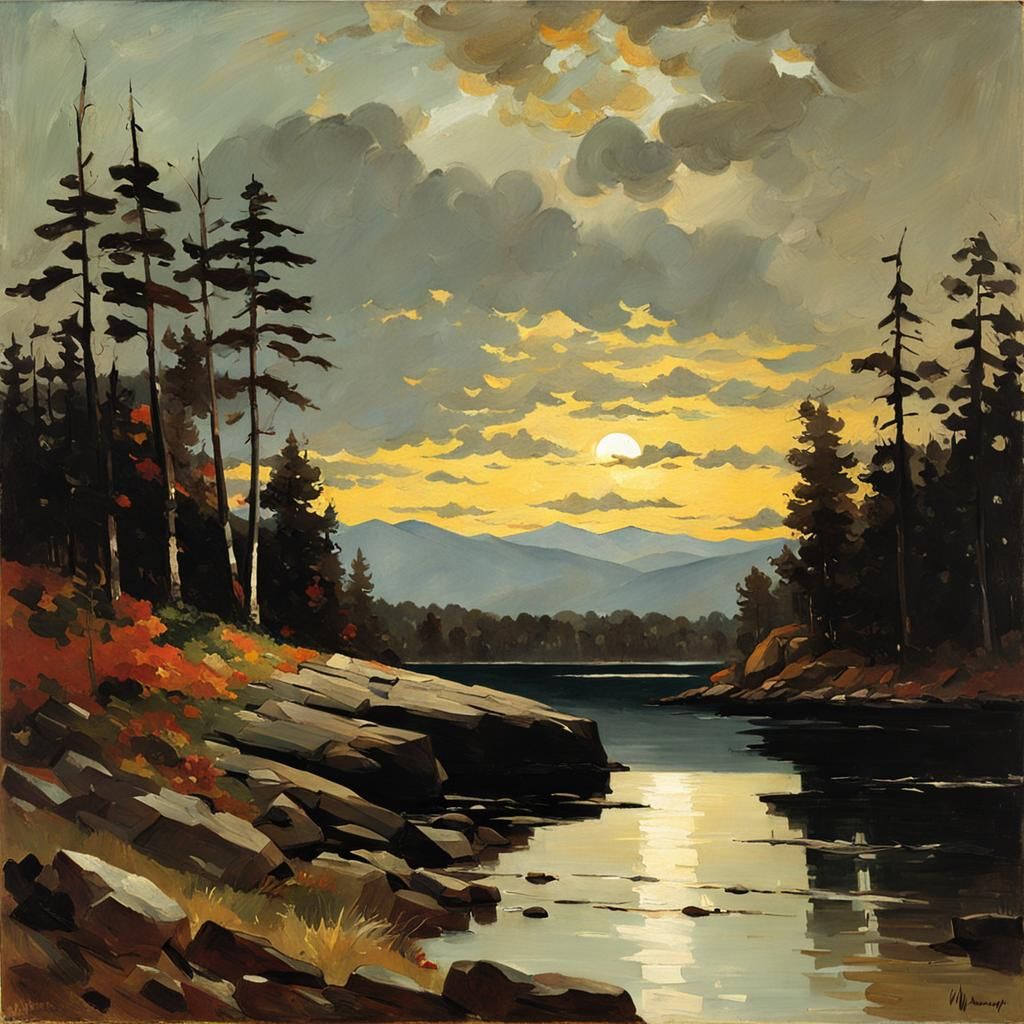 Unknown Landscape Masterpiece in Oil Paint