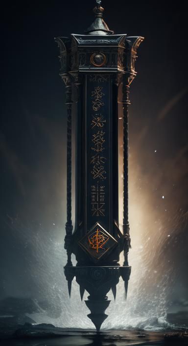 Black Runic Monument