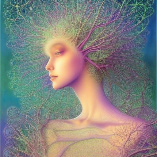 Surreal Brain Network in Warped Perspective