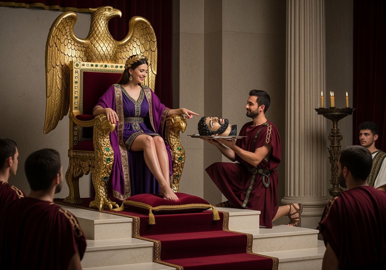 Opulent Roman Empress Enthroned, Professional Photography