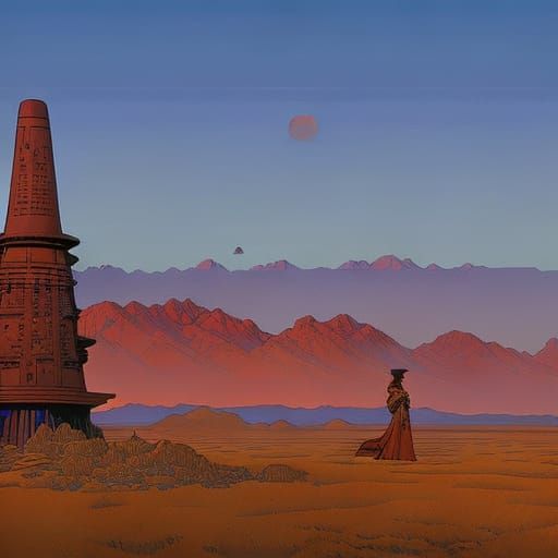 Wasteland Twilight: Ligne Claire Artwork