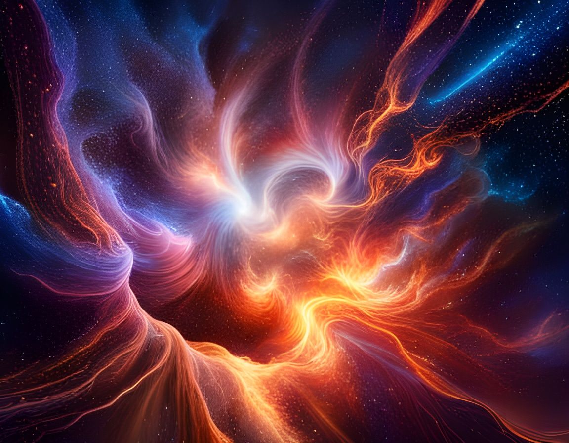 Cosmic Web of Creation with Galaxies and Nebula