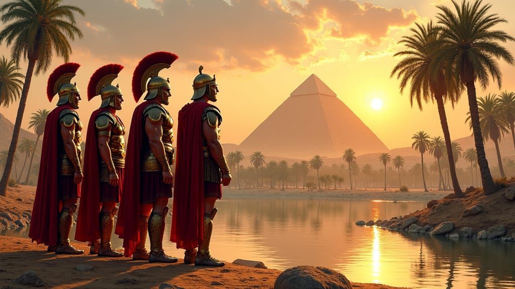 Ancient Warriors Unite Before the Grand Pyramids of Giza