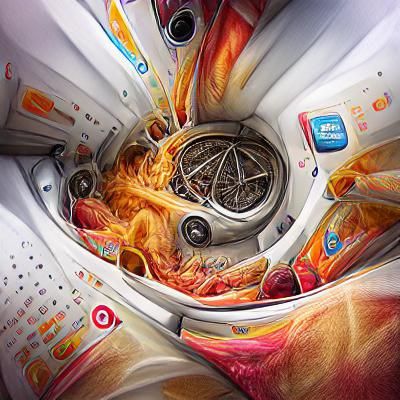 Surreal Washing Machine Interior Artwork in HD
