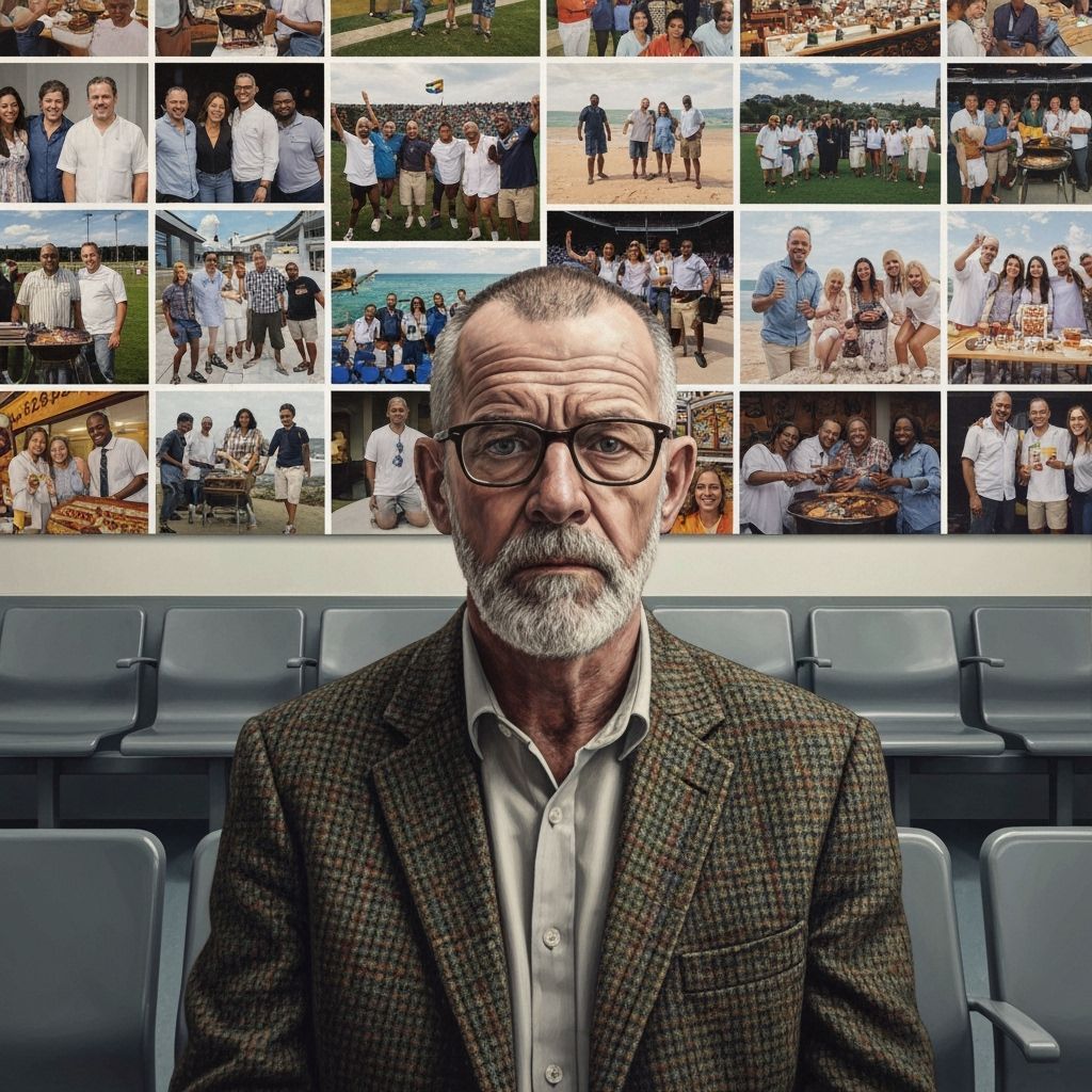Man's Unease in Waiting Room, Surreal Bosch Style