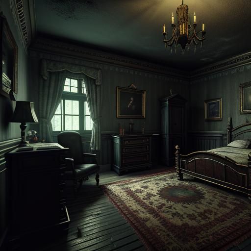 Haunted Bedroom in Cinematic 3D Render