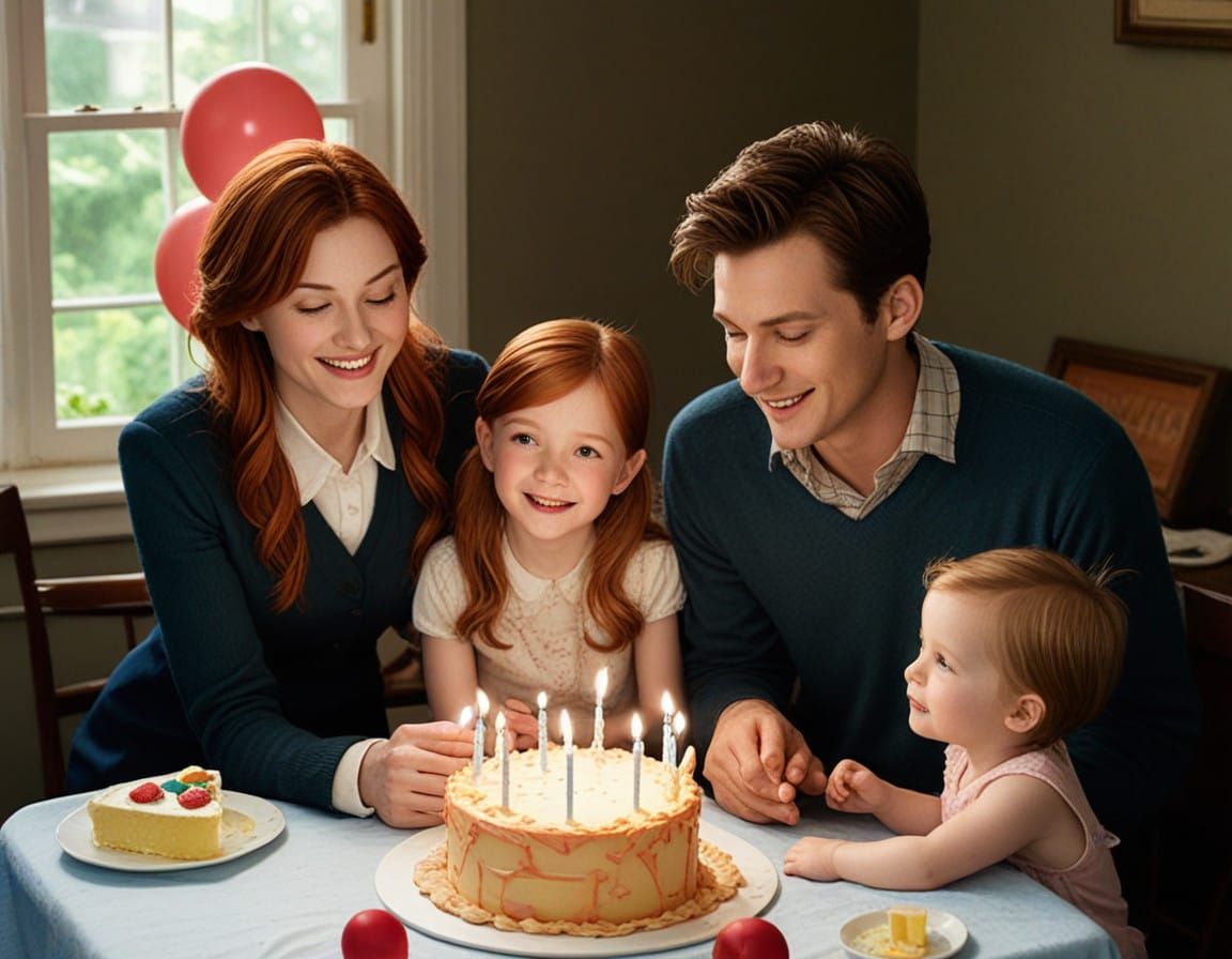 Father Daughter Joy in Vibrant Backyard Celebration