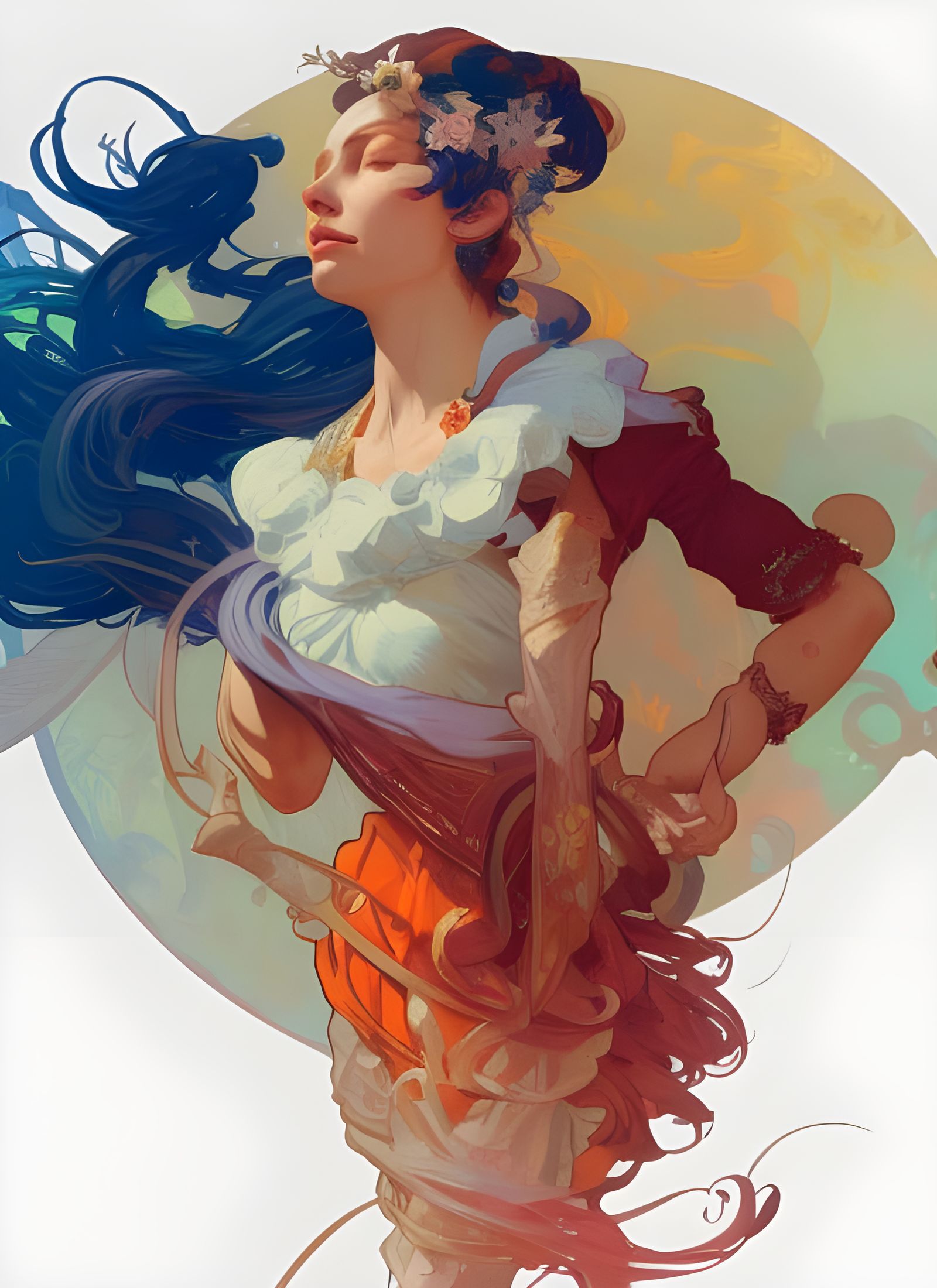 Timeless Women: Hyperdetailed Concept Art in Art Nouveau Sty...