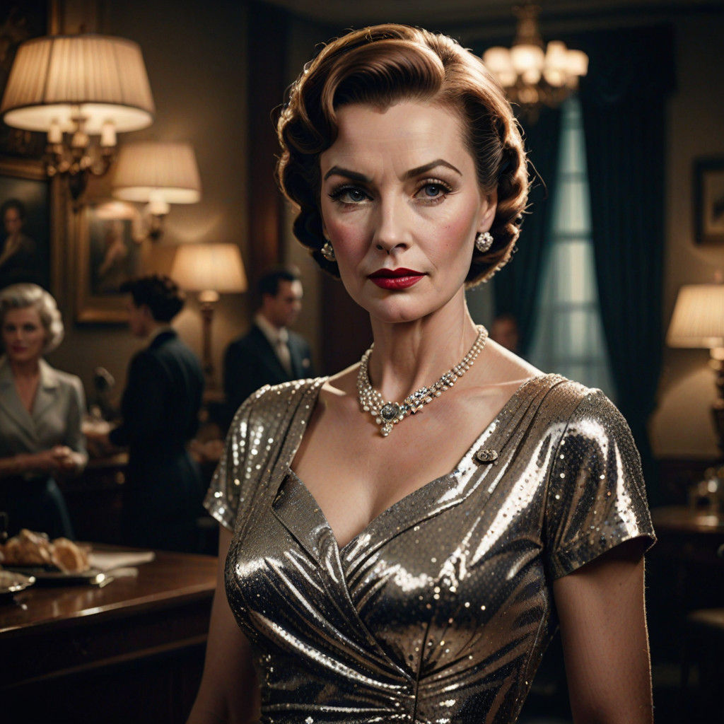 Sophisticated Vintage Beauty in High-End Fashion