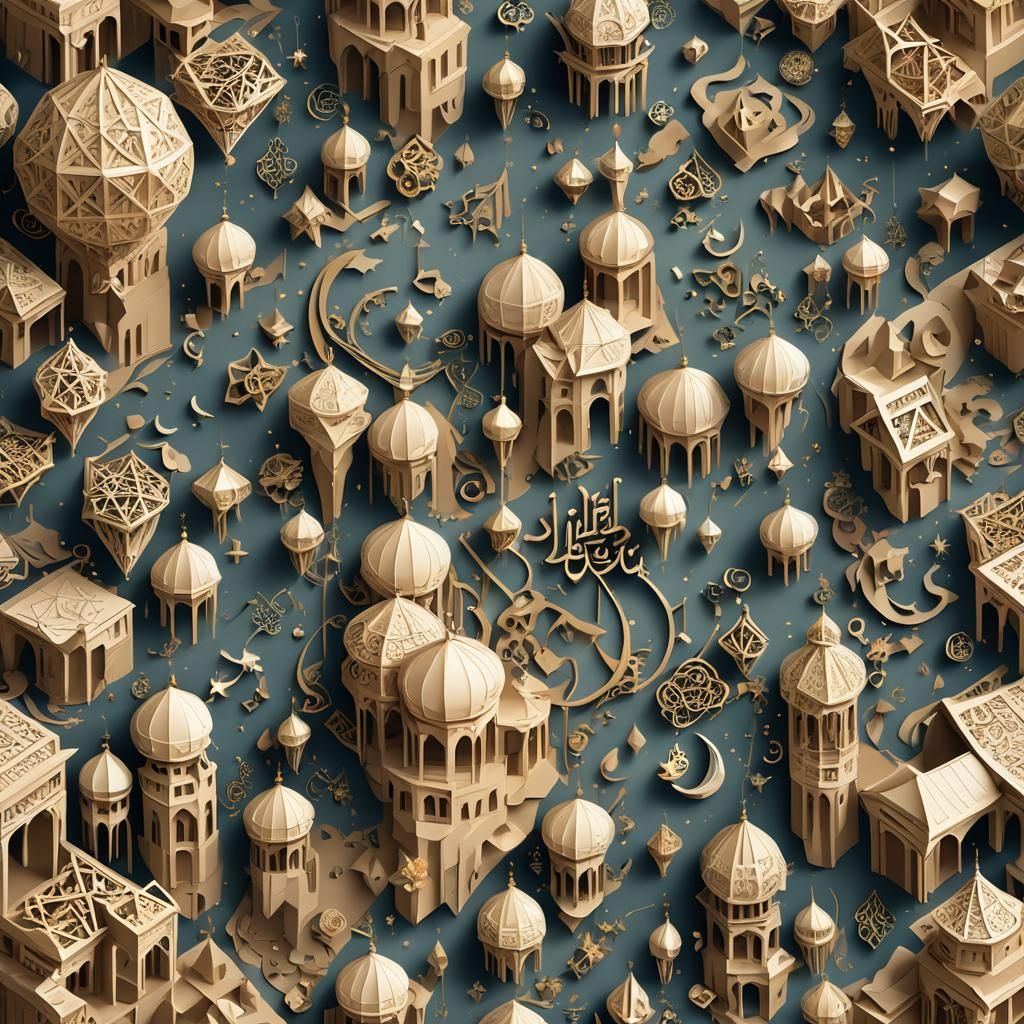 Eid Al-Fitr 2024 Greetings Card in 3D Anime Art