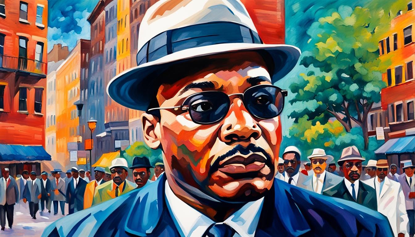 MLK in Harlem: Pop Art Watercolor Portrait