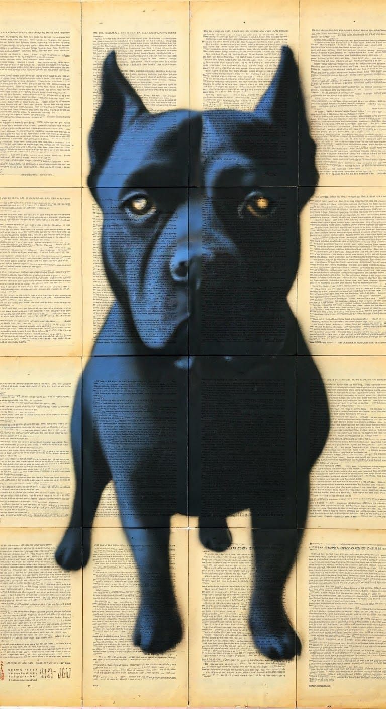 Cane Corso Silhouette Spray Paint Art