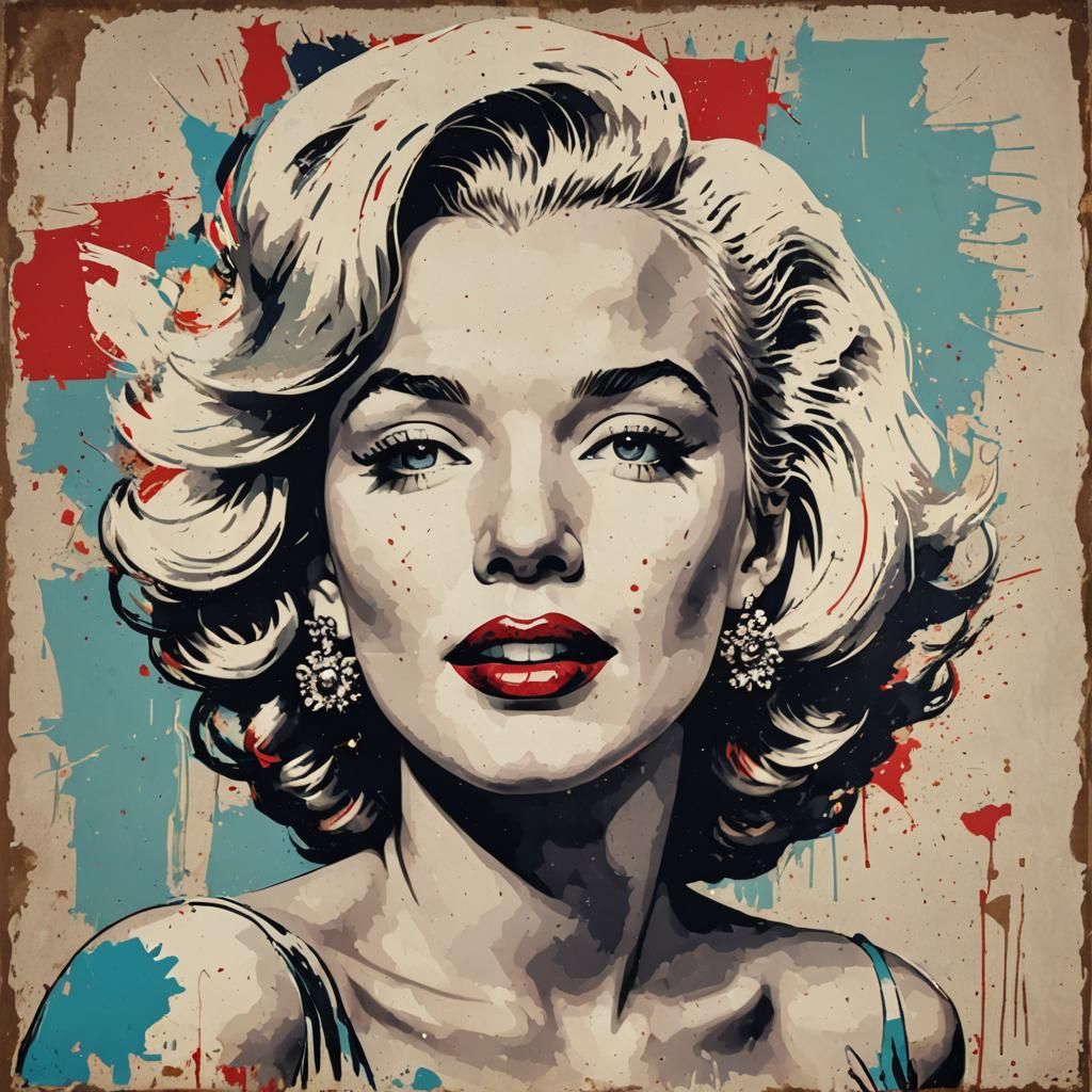 Pop Art Portrait of Marilyn Monroe