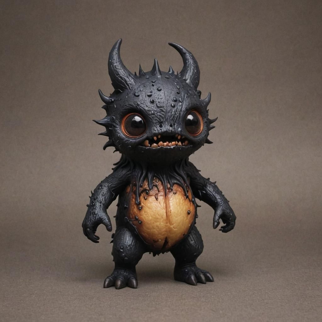 Grimdark Fantasy Creature in Lowbrow Art Style