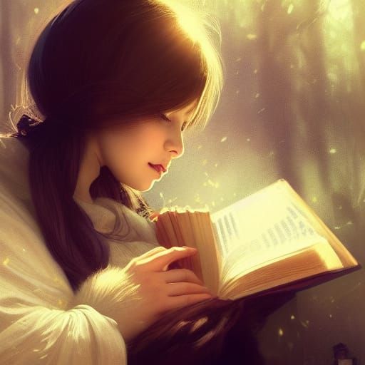 Hamster Reading Book: 8k Detailed Portrait