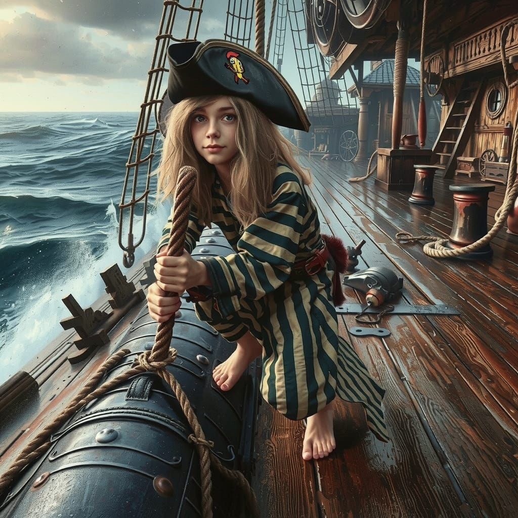 Rustic Youth with Rope