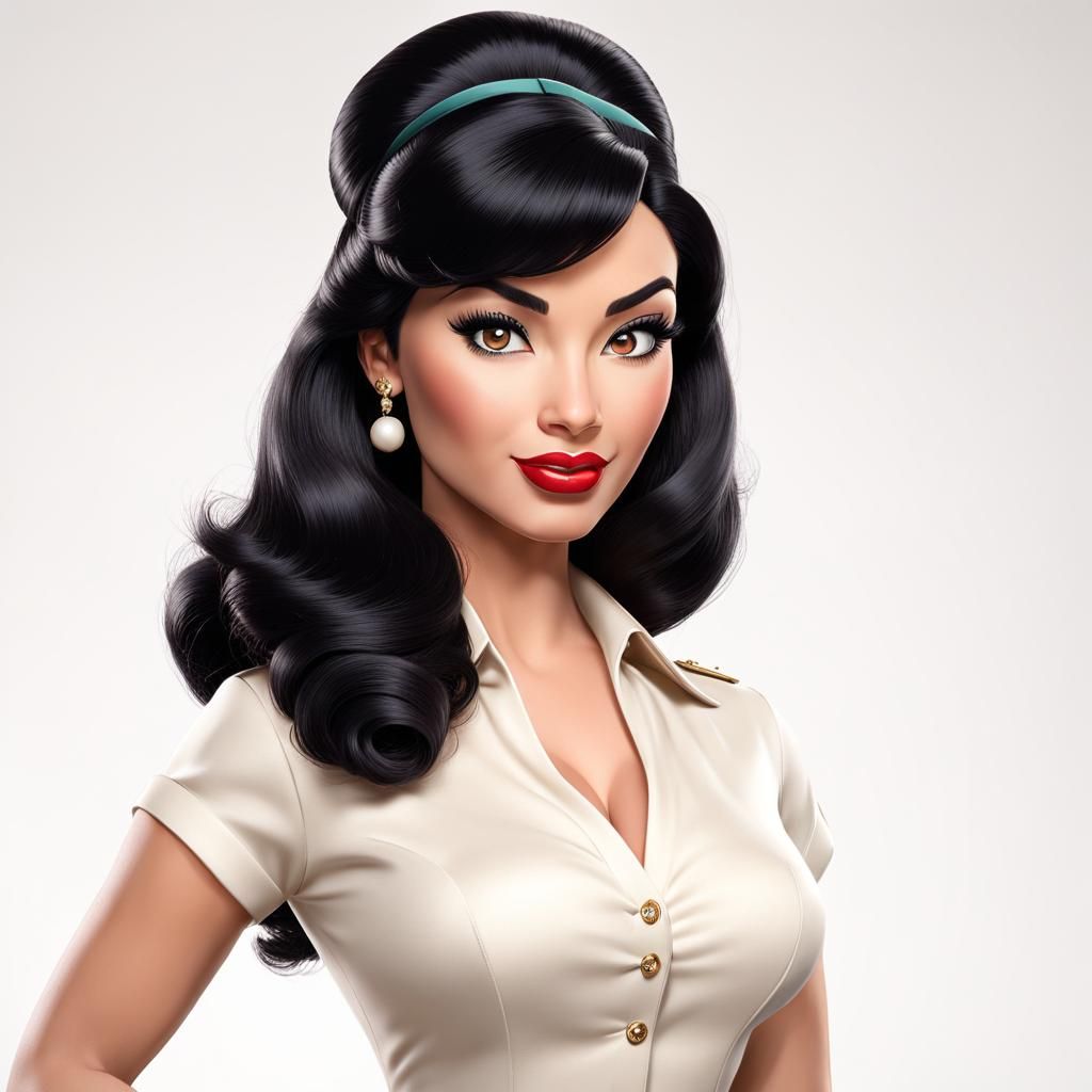 Betty Five Fingers, Cartoon Character by Per.