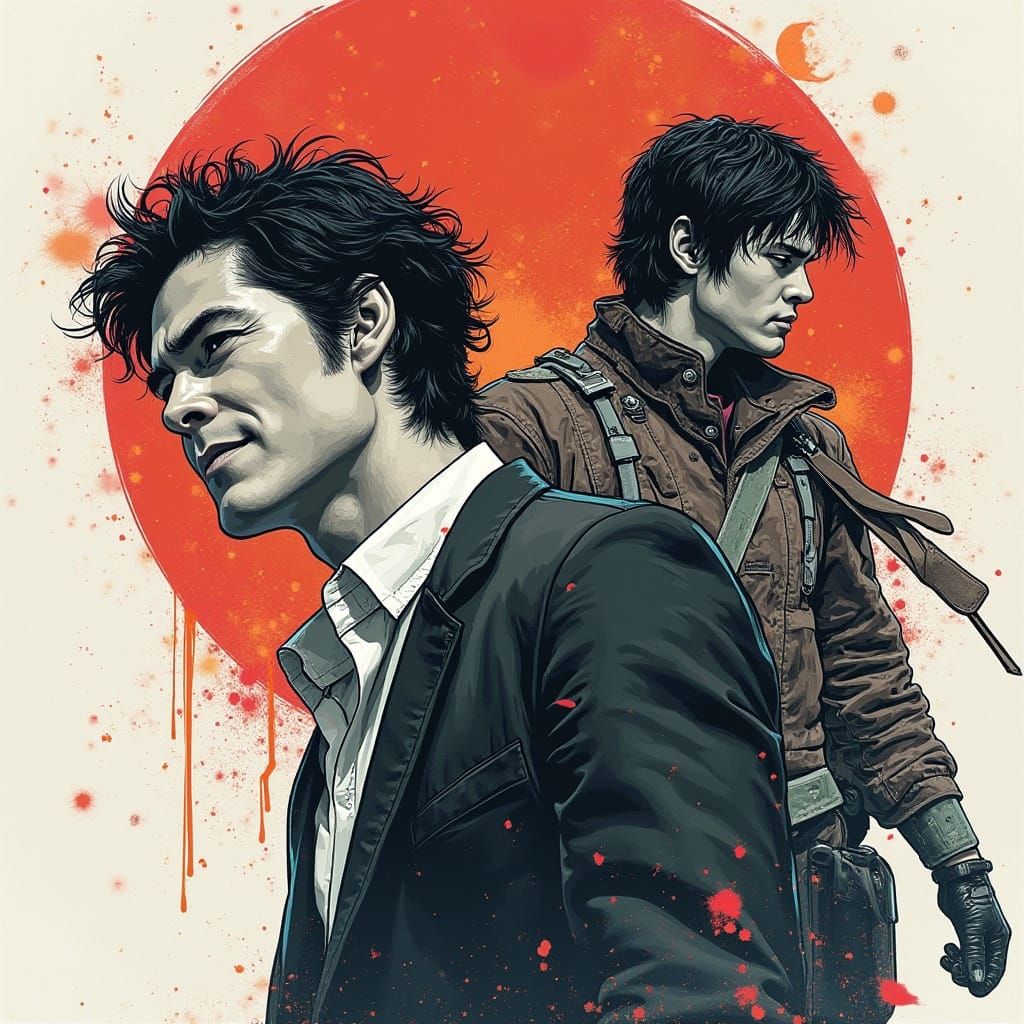 Dark Fantasy Knight in Moody, Textured Style