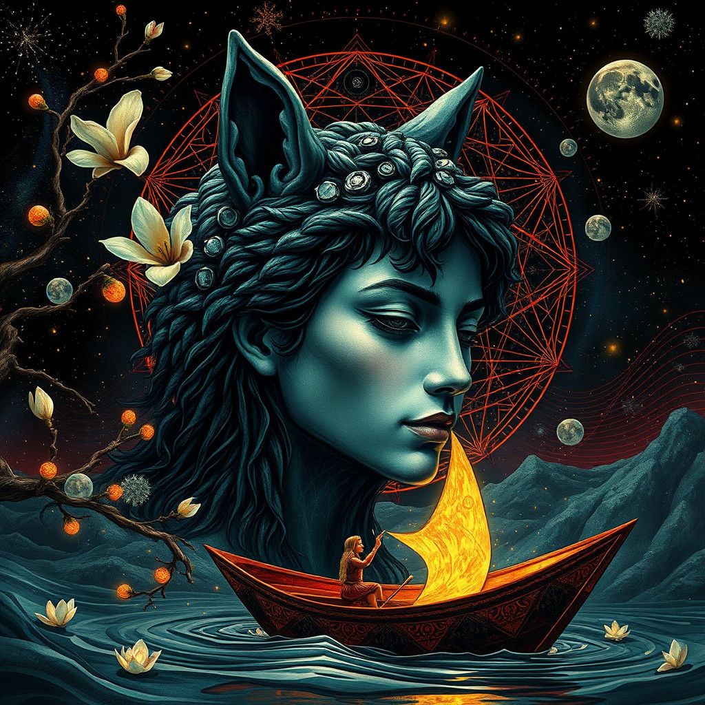 Michael Jackson Christmas Synthwave in Klimt Style