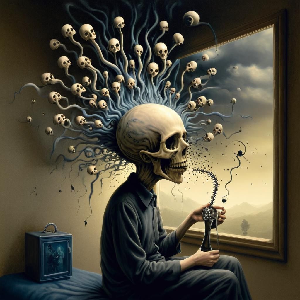 AI Generated Psychosis Concept Art