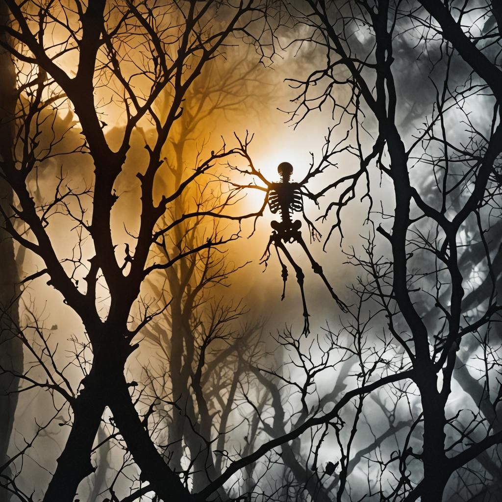 Surreal Halloween Photogram in Rayograph Technique