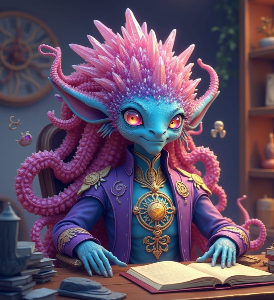 Friendly Alien Mentor in Sacred Geometry Uniform