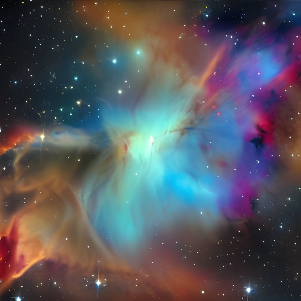 Colorful Swirling Nebula Illustration