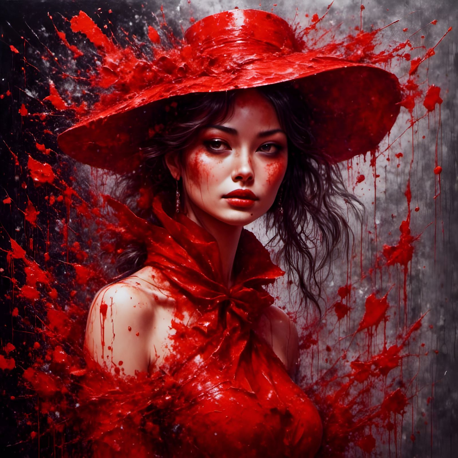 Lady in Red: An Impressionist AI Masterpiece