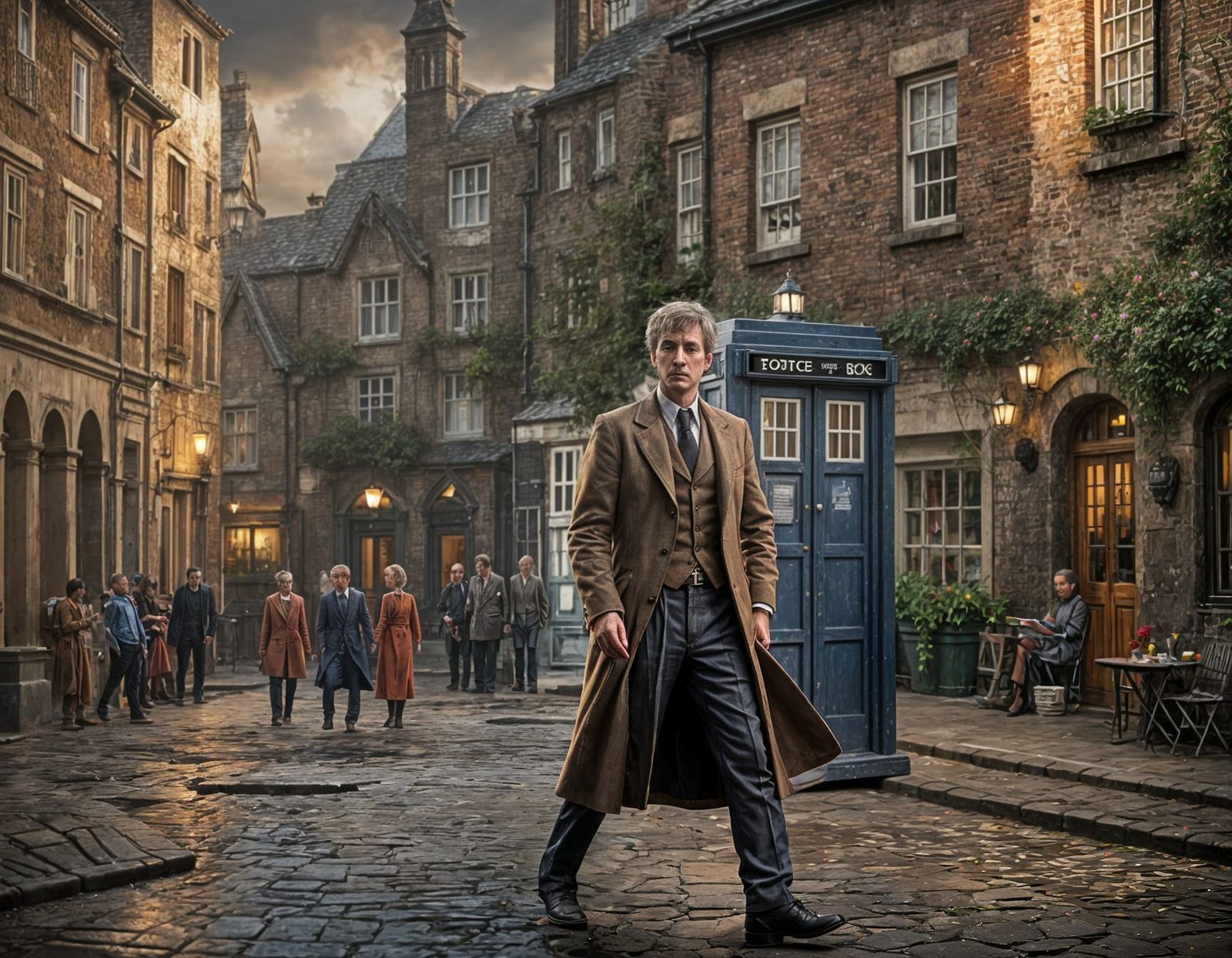 Doctor Who and the TARDIS: Hyperrealistic 3D Art