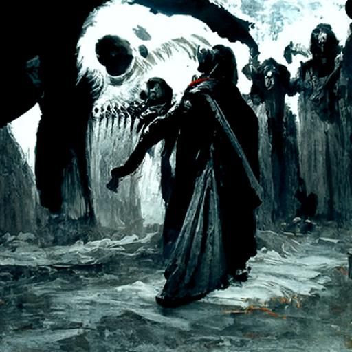 Mother of Death: A Darkly Rendered Scene