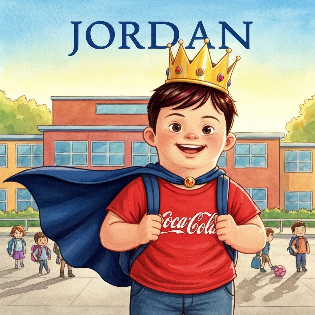 Empowering Gouache Illustration: Boy's First Day